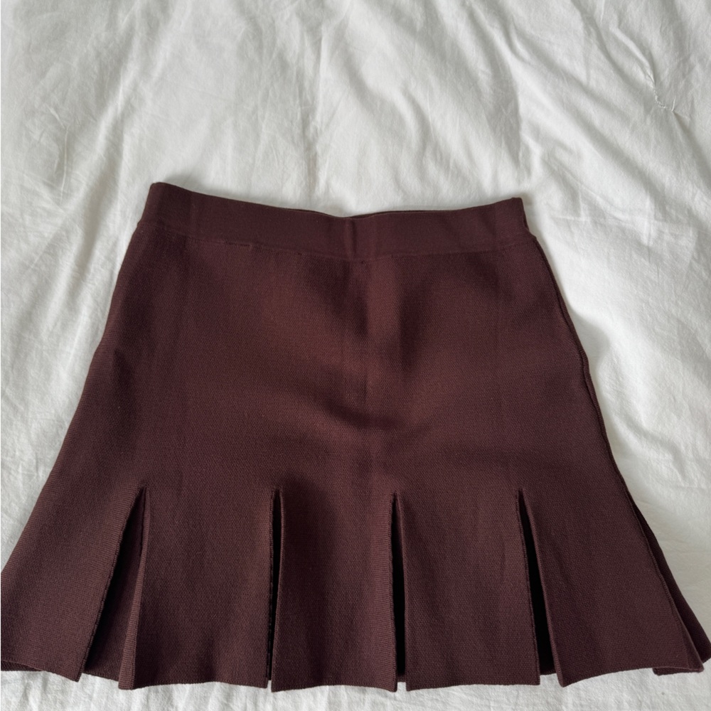 Zara A-Line Skirt in Rich Brown